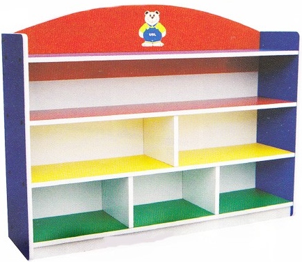 6 LEVEL MULTI-COLOURED LARGE STORAGE SHELF